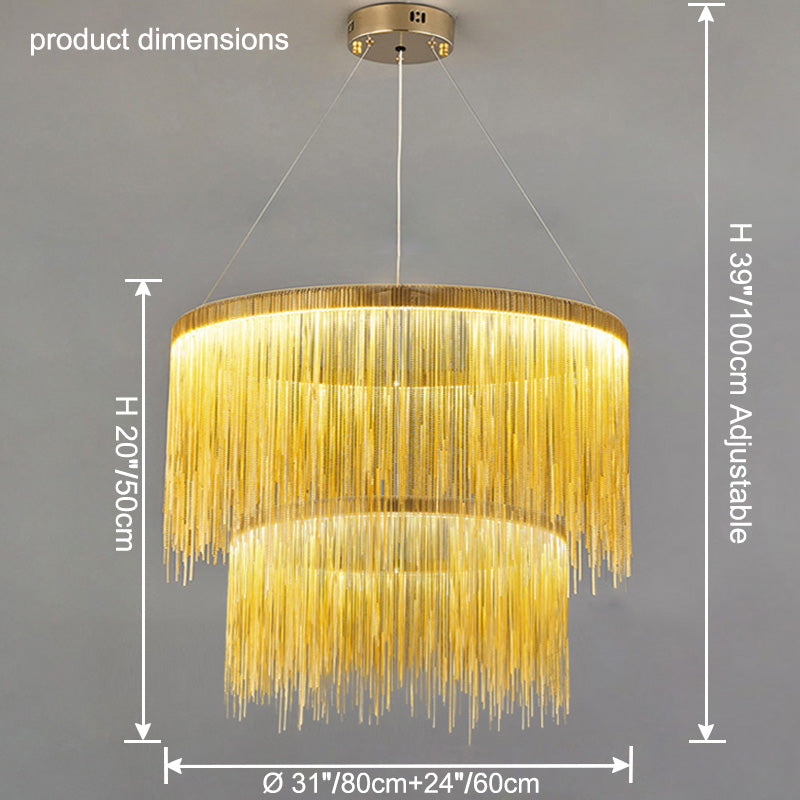 WOW Tiered Fringe Chandelier-wow2062c
