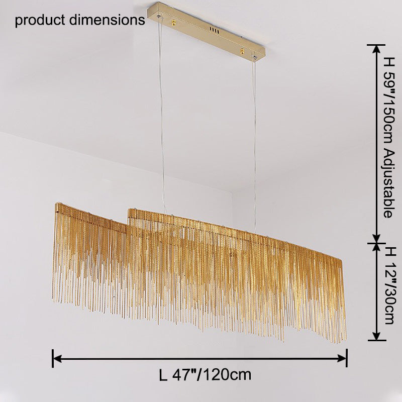 WOW Fringe Linear Chandelier-wow2062b