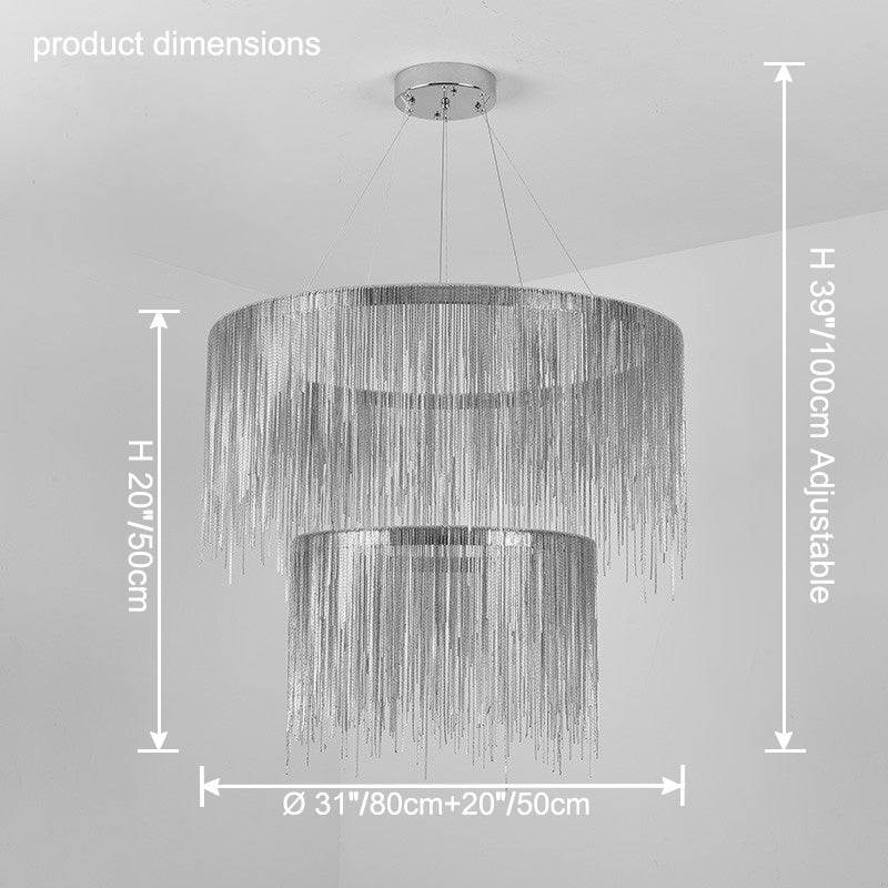 WOW Tiered Fringe Chandelier-wow2062c