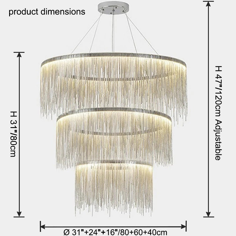 WOW Tiered Fringe Chandelier-wow2062c