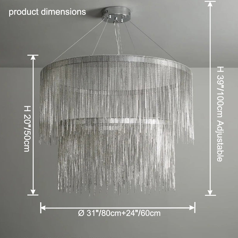 WOW Tiered Fringe Chandelier-wow2062c