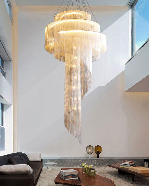 WOW Spiral Tassel Foyer Chandelier-WOW2067