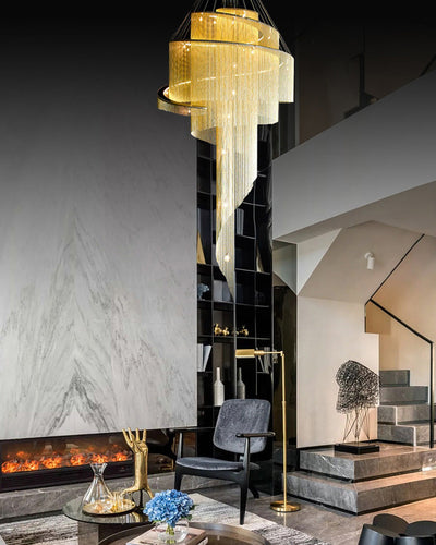 WOW Spiral Tassel Foyer Chandelier-WOW2067
