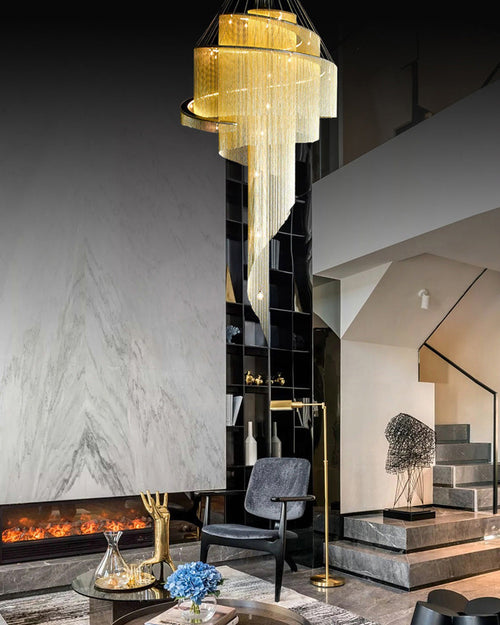 WOW Spiral Tassel Foyer Chandelier-WOW2067