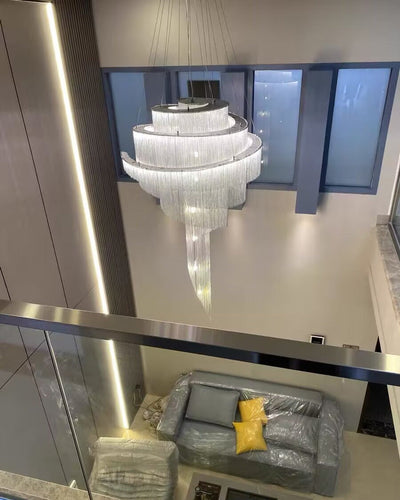 WOW Spiral Tassel Foyer Chandelier-WOW2067