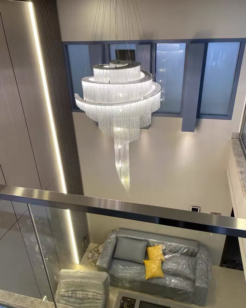 WOW Spiral Tassel Foyer Chandelier-WOW2067