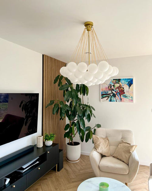 WOW Cluster Frosted Glass Bubbles Chandelier-WOW2068