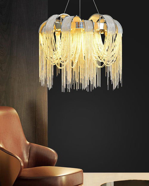 WOW Tassel Round Chandelier-WOW2087