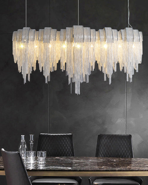 WOW Fringe Linear Chandelier-WOW2089