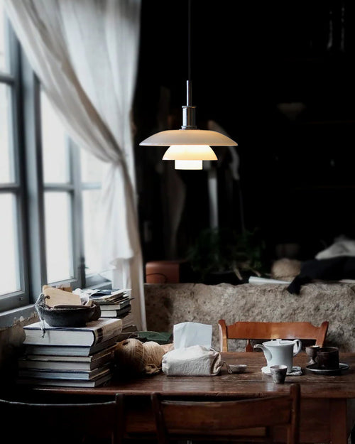 WOW Danish Designer Milk Glass Pendant Lamp-wow2116