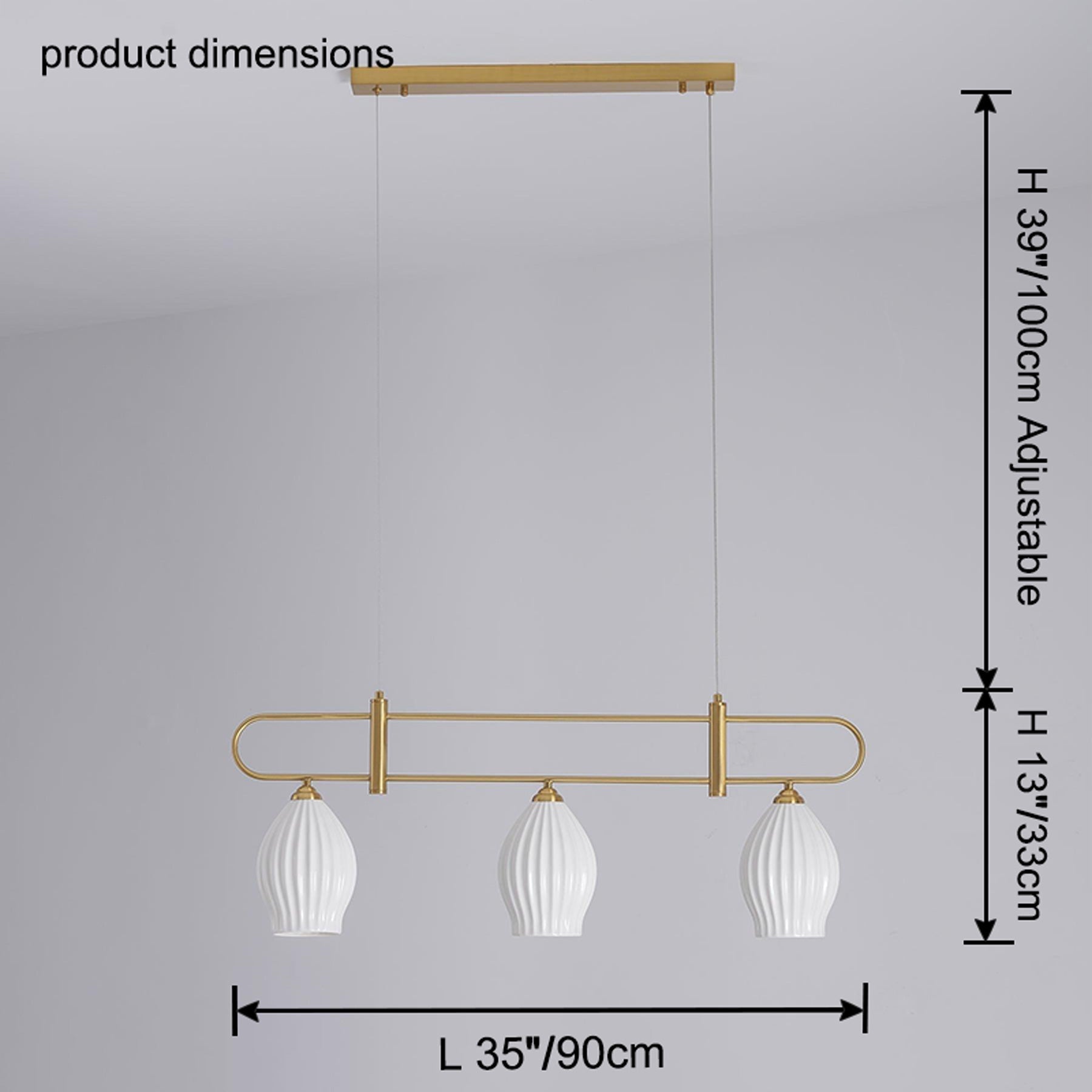 WOW Ceramic Bud Linear Chandelier-wow2121b