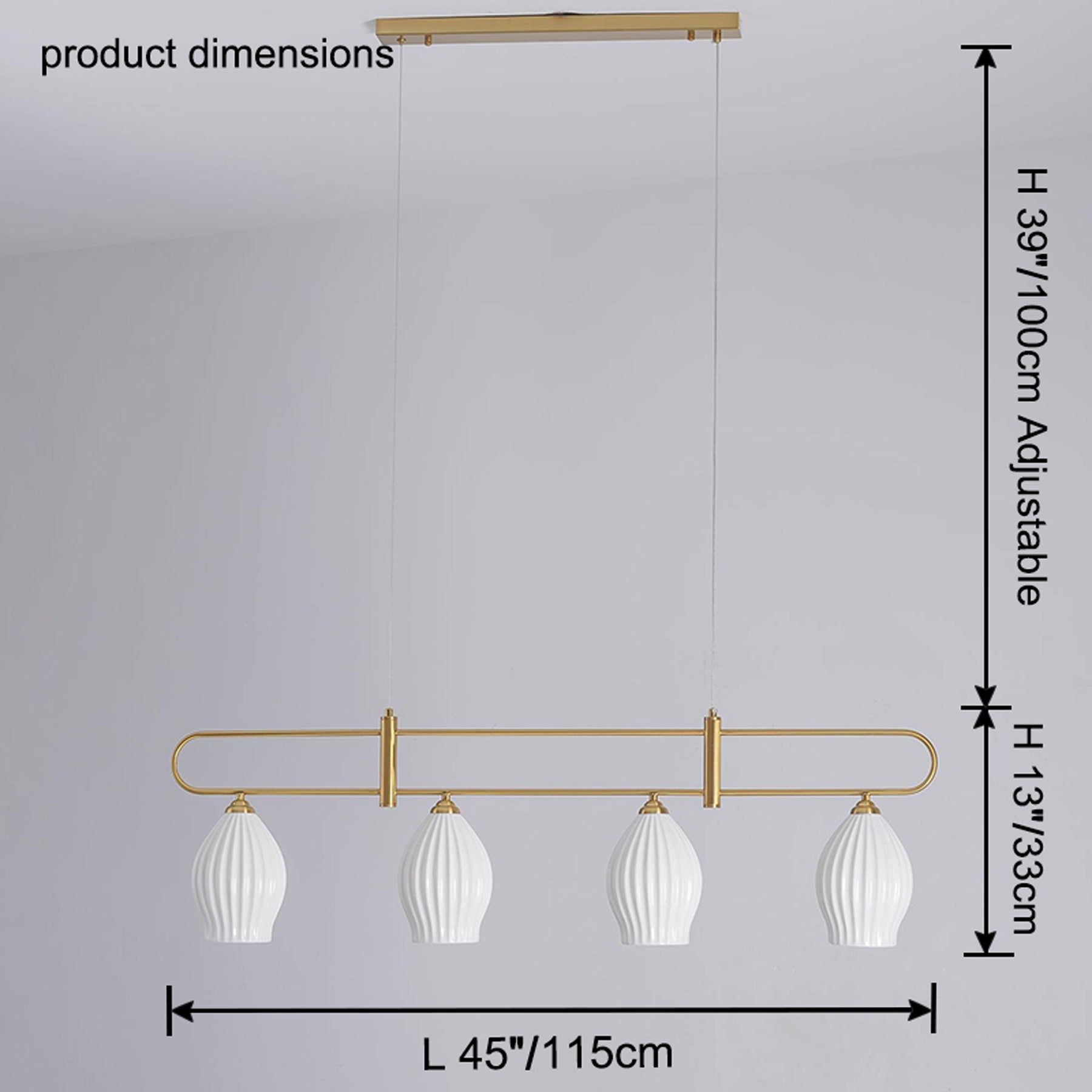 WOW Ceramic Bud Linear Chandelier-wow2121b