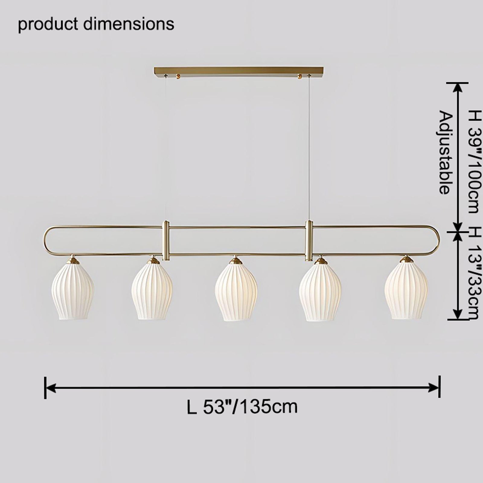 WOW Ceramic Bud Linear Chandelier-wow2121b