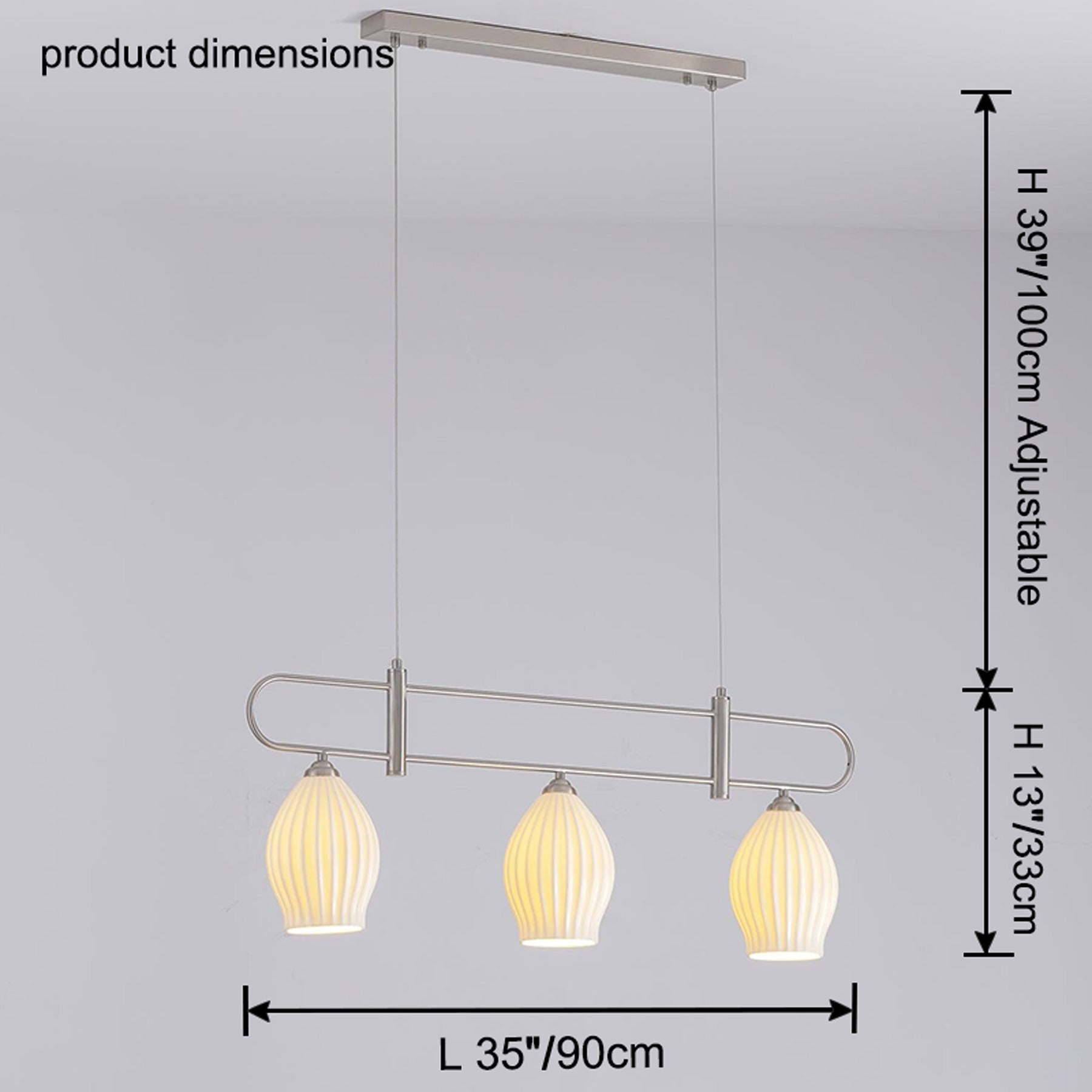 WOW Ceramic Bud Linear Chandelier-wow2121b