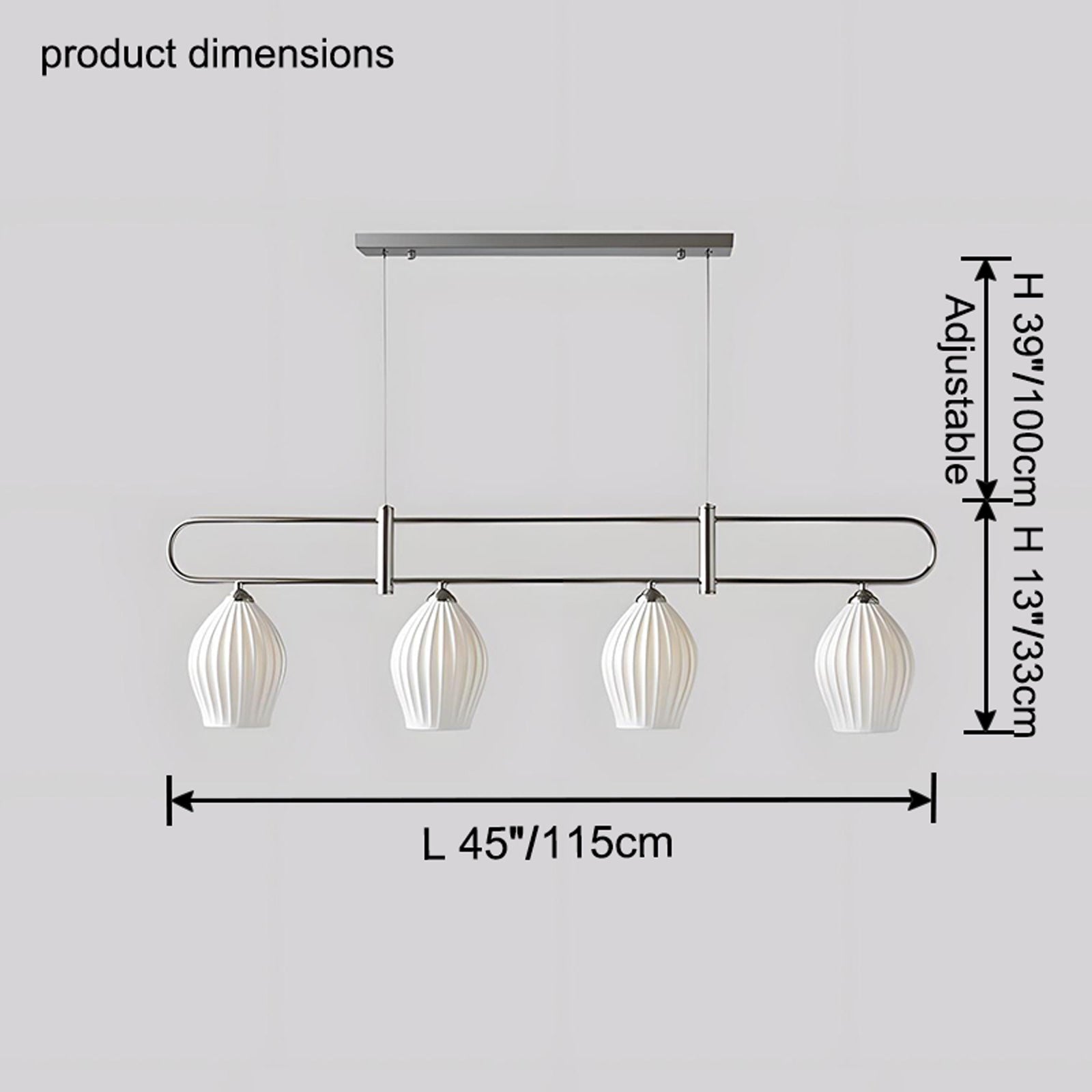 WOW Ceramic Bud Linear Chandelier-wow2121b