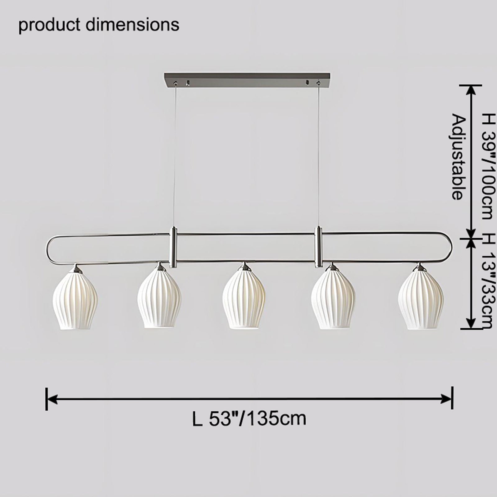 WOW Ceramic Bud Linear Chandelier-wow2121b