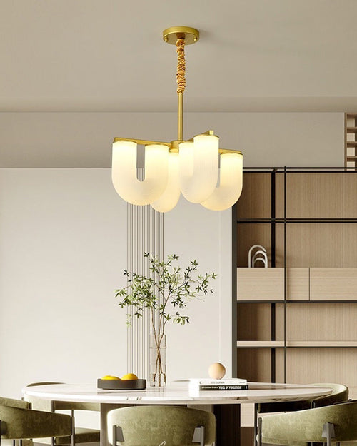 WOW U-Shaped Milk Glass Chandelier-WOW2131