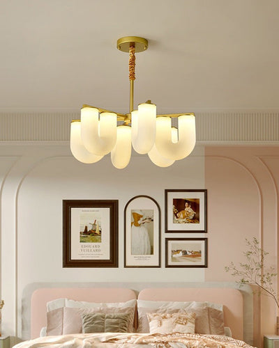 WOW U-Shaped Milk Glass Chandelier-WOW2131