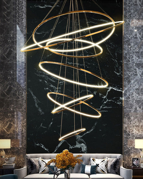 WOW Large Tiered Ring Foyer Chandelier-WOW2160
