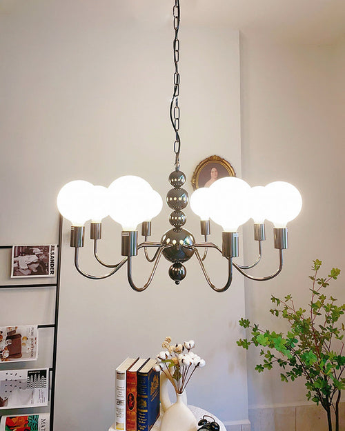 WOW Glass Globe Black Arm Chandelier-WOW2173