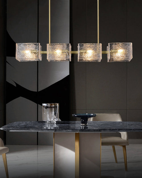 WOW Textured Glass Linear Chandelier-WOW2175