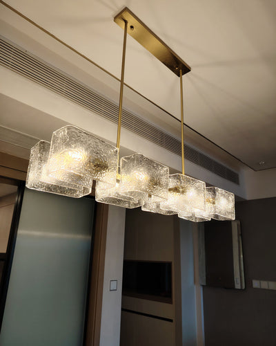 WOW Textured Glass Linear Chandelier-WOW2175
