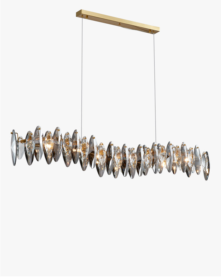 WOW Smoked Crystal Linear Chandelier-wow2188