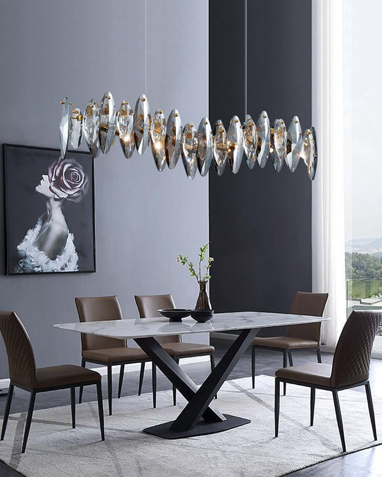 WOW Smoked Crystal Linear Chandelier-wow2188