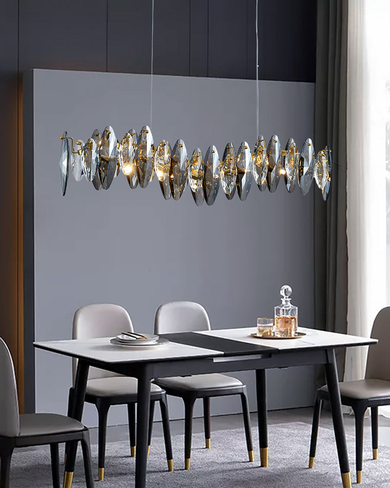 WOW Smoked Crystal Linear Chandelier-wow2188
