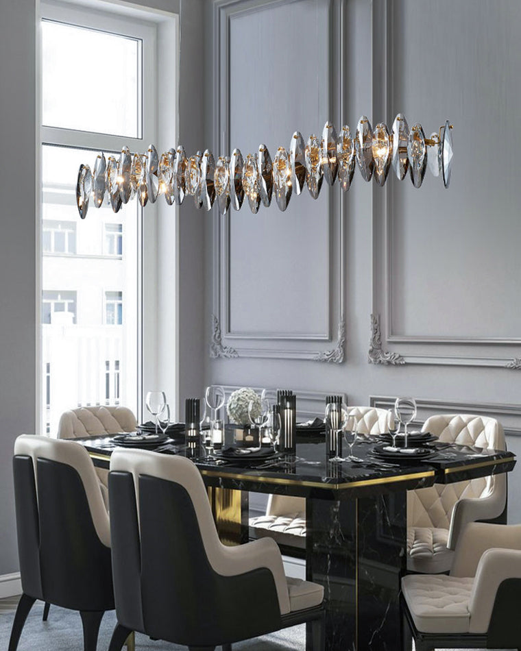 WOW Smoked Crystal Linear Chandelier-wow2188