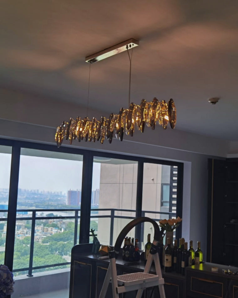 WOW Smoked Crystal Linear Chandelier-wow2188