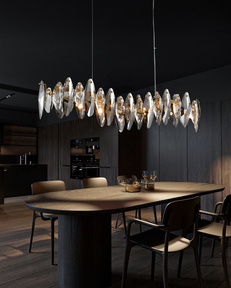 WOW Smoked Crystal Linear Chandelier-wow2188