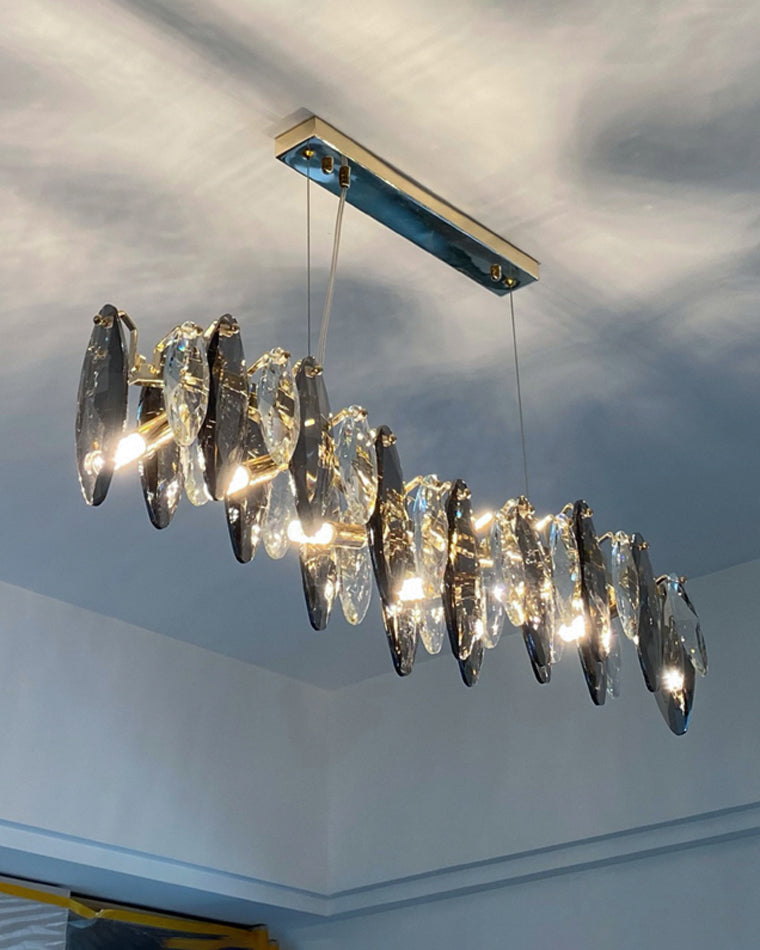 WOW Smoked Crystal Linear Chandelier-wow2188