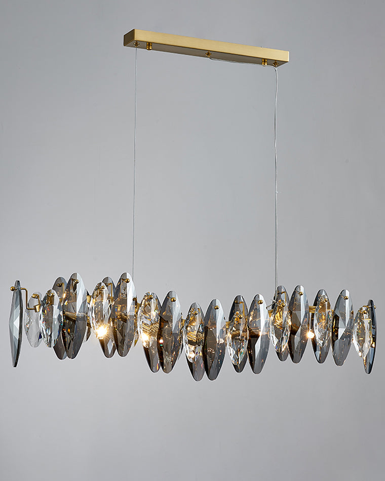 WOW Smoked Crystal Linear Chandelier-wow2188
