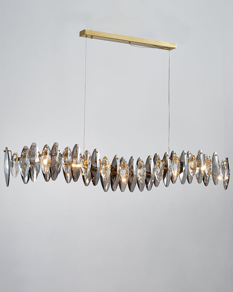 WOW Smoked Crystal Linear Chandelier-wow2188