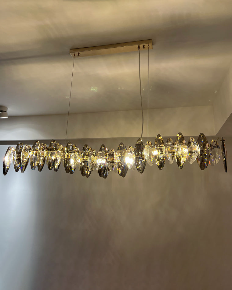WOW Smoked Crystal Linear Chandelier-wow2188