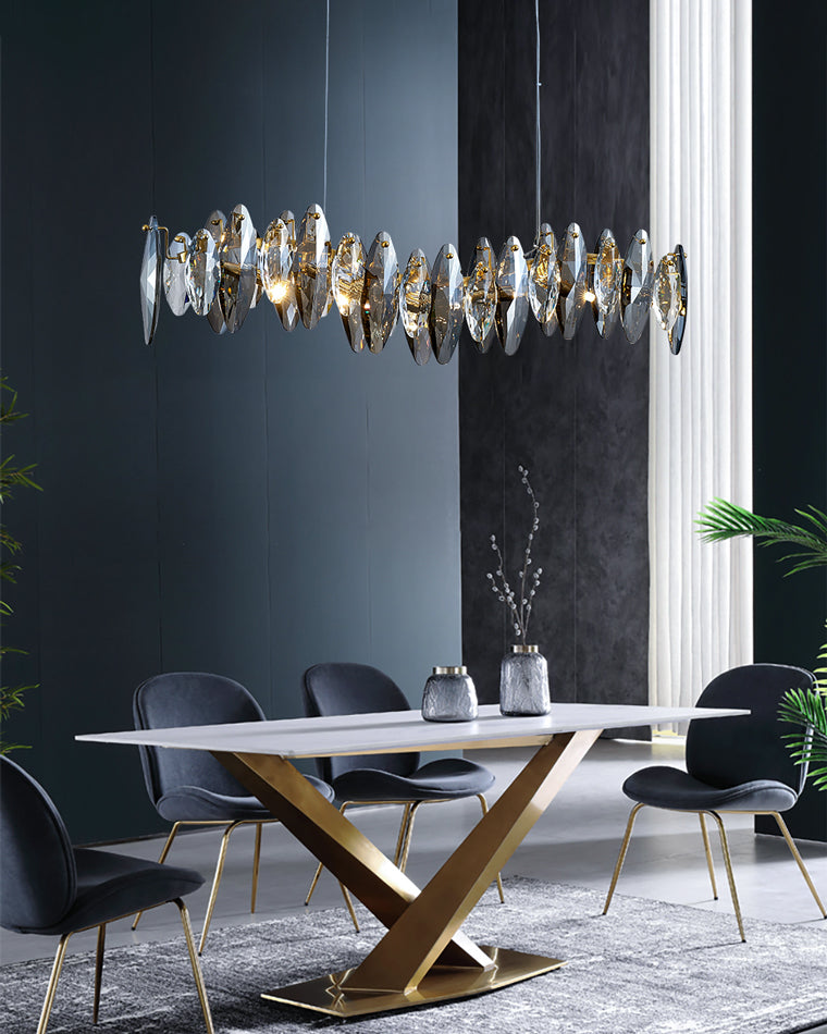 WOW Smoked Crystal Linear Chandelier-wow2188
