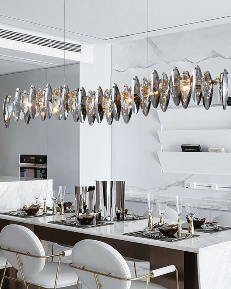 WOW Smoked Crystal Linear Chandelier-wow2188