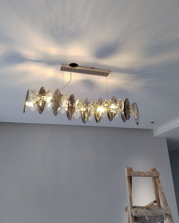 WOW Smoked Crystal Linear Chandelier-wow2188