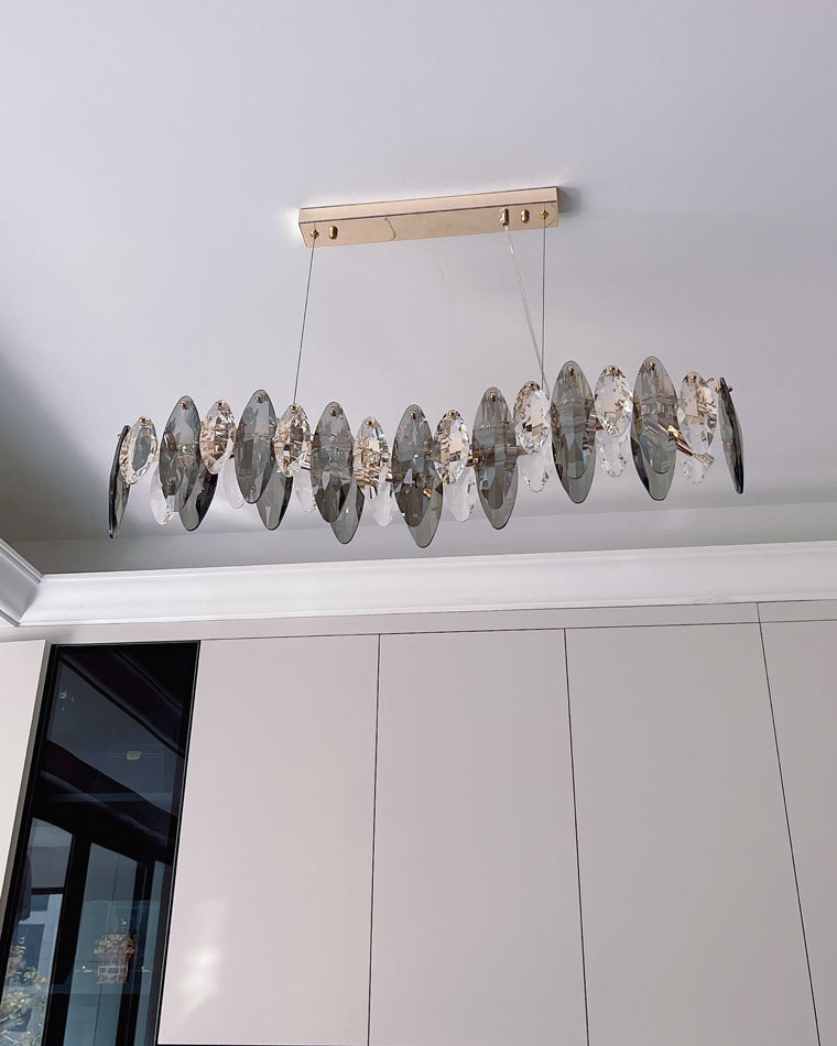 WOW Smoked Crystal Linear Chandelier-wow2188