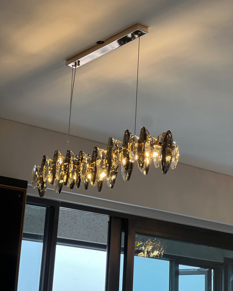 WOW Smoked Crystal Linear Chandelier-wow2188