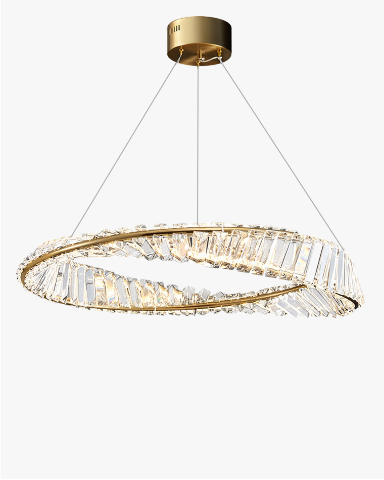 WOW Möbius Crystal Prism Circular Chandelier-wow2191