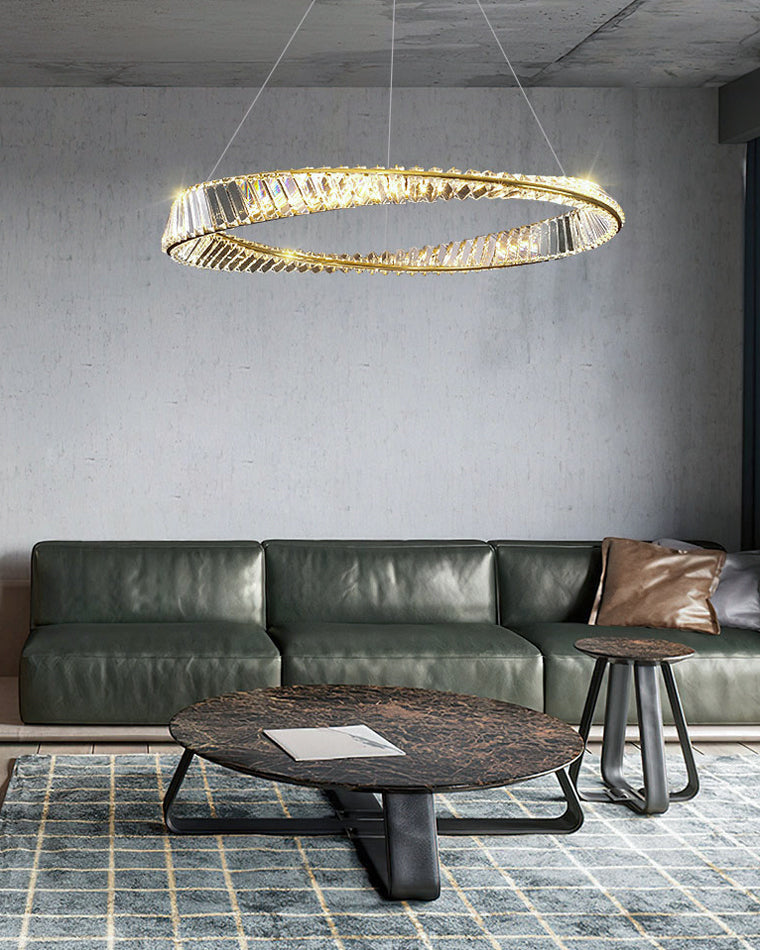 WOW Möbius Crystal Prism Circular Chandelier-wow2191