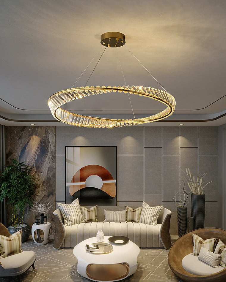 WOW Möbius Crystal Prism Circular Chandelier-wow2191