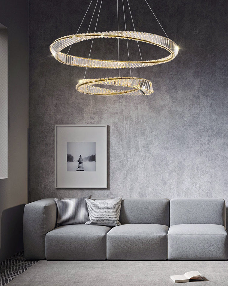 WOW Möbius Crystal Prism Circular Chandelier-wow2191