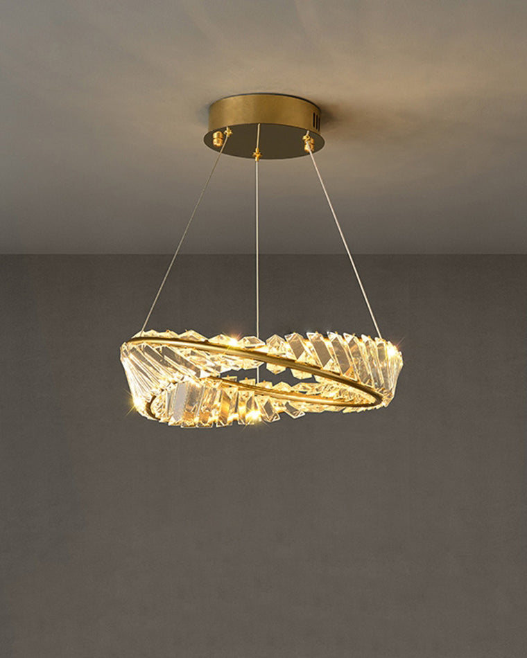 WOW Möbius Crystal Prism Circular Chandelier-wow2191