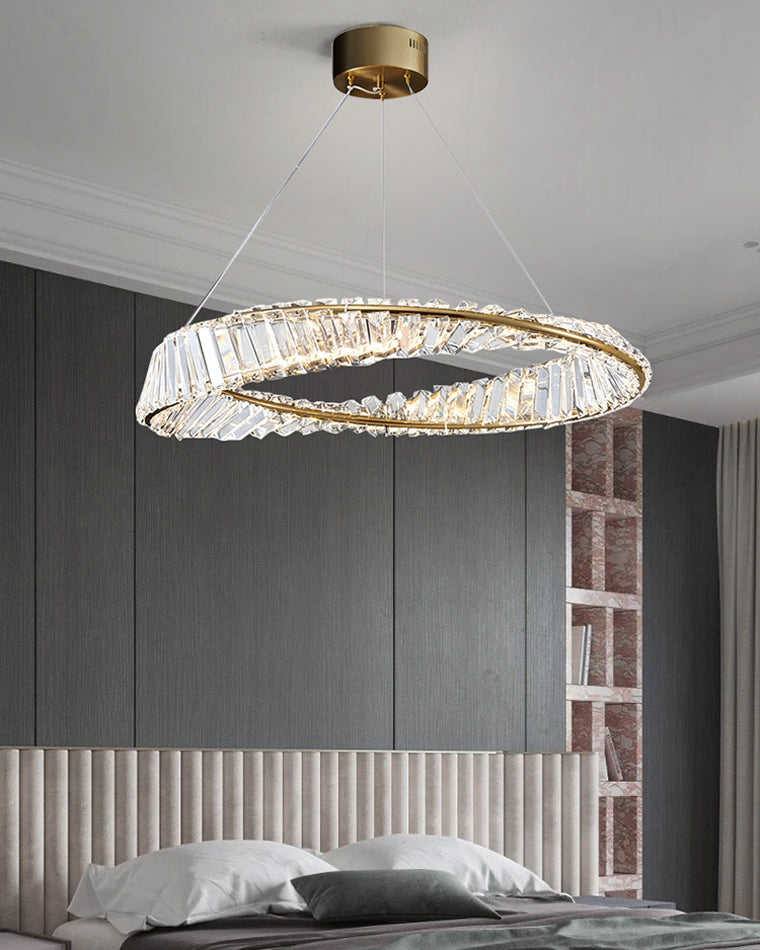 WOW Möbius Crystal Prism Circular Chandelier-wow2191
