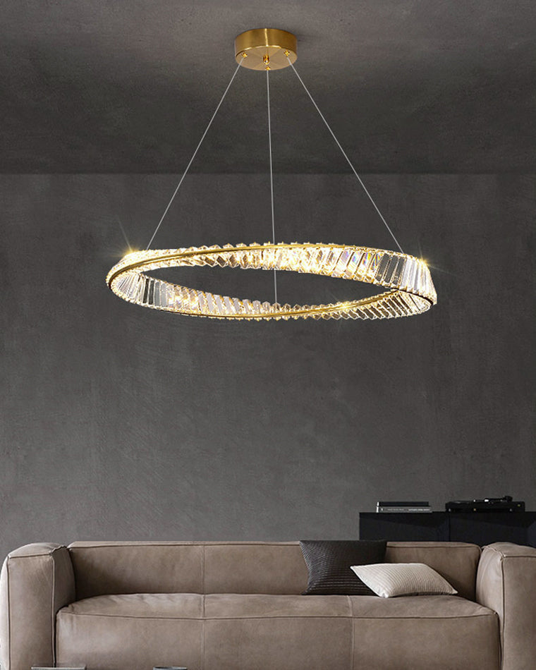 WOW Möbius Crystal Prism Circular Chandelier-wow2191