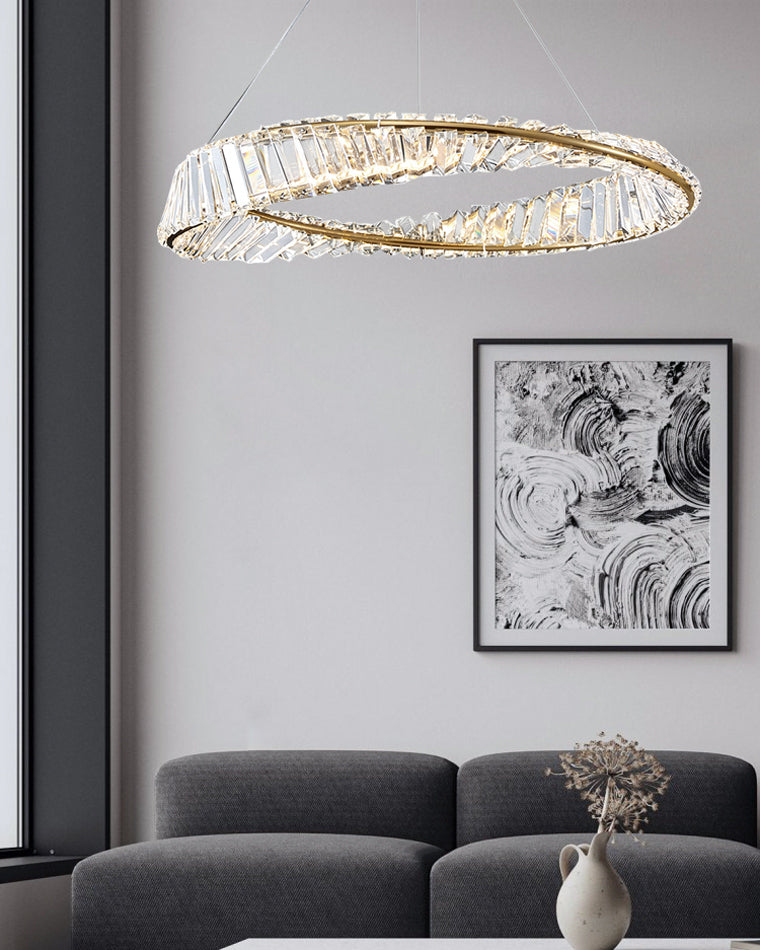 WOW Möbius Crystal Prism Circular Chandelier-wow2191