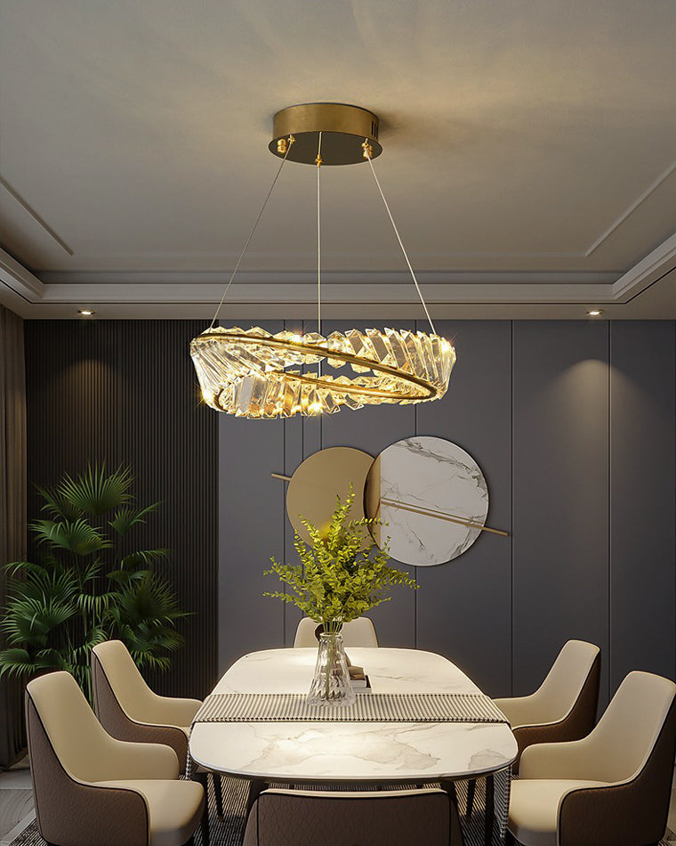 WOW Möbius Crystal Prism Circular Chandelier-wow2191